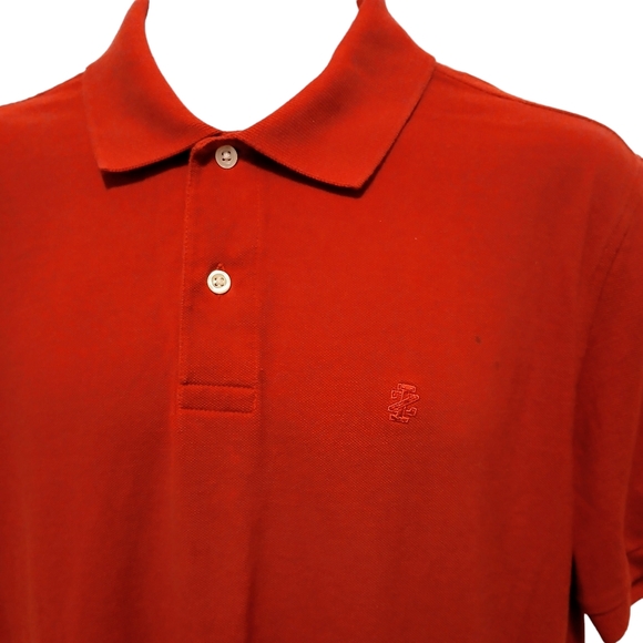 Izod Polo Shirt Adult Large Red Short Sleeve Lightweight Casual Mens. Great Cond - Picture 3 of 6